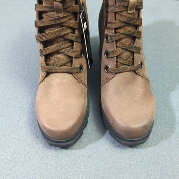 Sorel Booties Women's 7 Tabacco Black Joan of Arctic Wedge III Lexie NWT - Picture 4 of 13